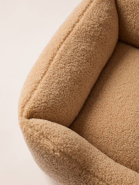 Gequilte mand voor huisdier FAMILY hazelnoot+klei+wit, gestreept - vertbaudet enfant 