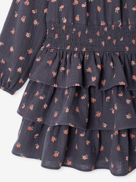 Ensemble robe et veste fille bleu ardoise - vertbaudet enfant 