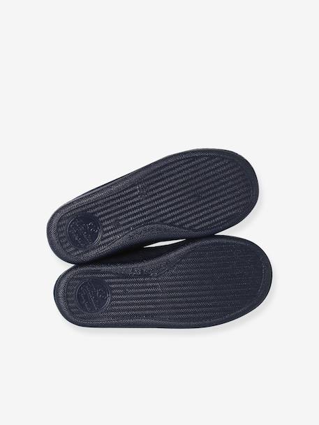 Kinderschoentjes van velours met elastiek blauw+grijs - vertbaudet enfant 