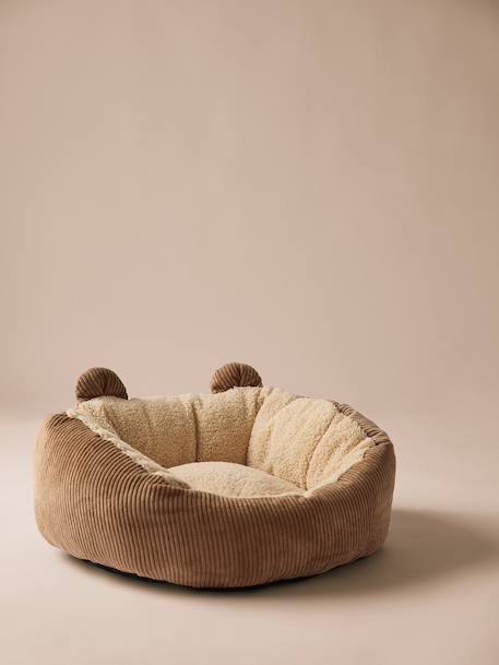 Panier matelassé pour chat et chiens caramel+marron imprimé - vertbaudet enfant 