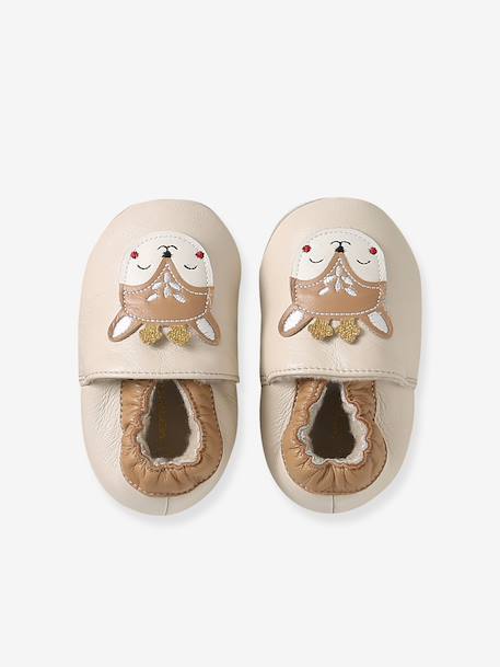 Leren babyslofjes beige - vertbaudet enfant 