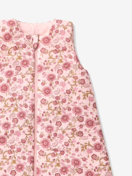 Gigoteuse sans manches en gaze de coton rose imprimé - vertbaudet enfant 