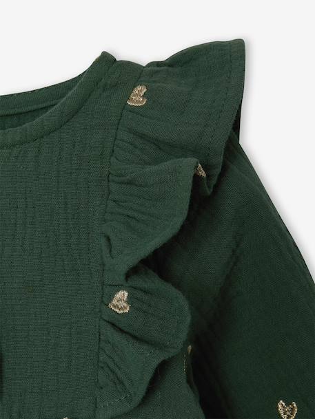 Robe bébé fille gaze vert - vertbaudet enfant 