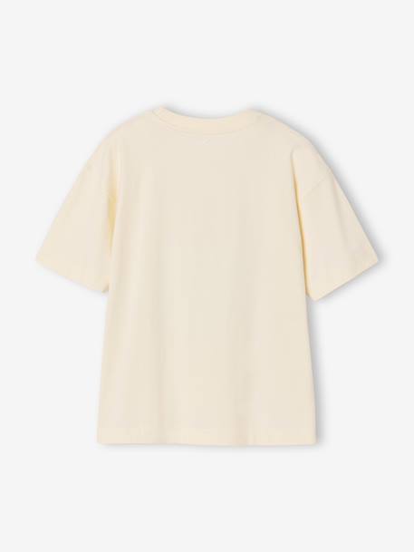 T-shirt met print voor jongens ecru - vertbaudet enfant 