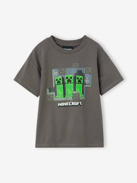 T shirt manches courtes Minecraft garçon gris souris - vertbaudet enfant 