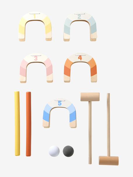 FSC® houten croquetspel meerkleurig - vertbaudet enfant 