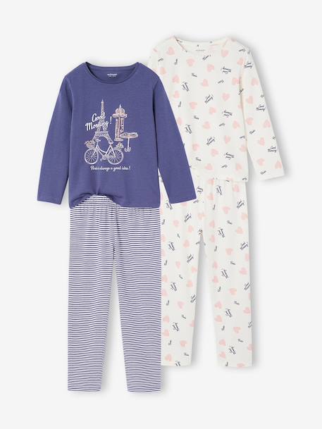Fille-Pyjama, surpyjama-Lot de 2 pyjamas longs fille