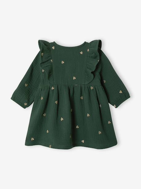 Robe bébé fille gaze vert - vertbaudet enfant 