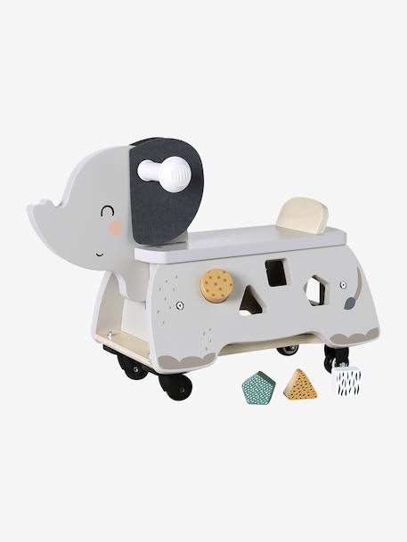 Porteur éléphant  TANZANIE en bois FSC® gris - vertbaudet enfant 