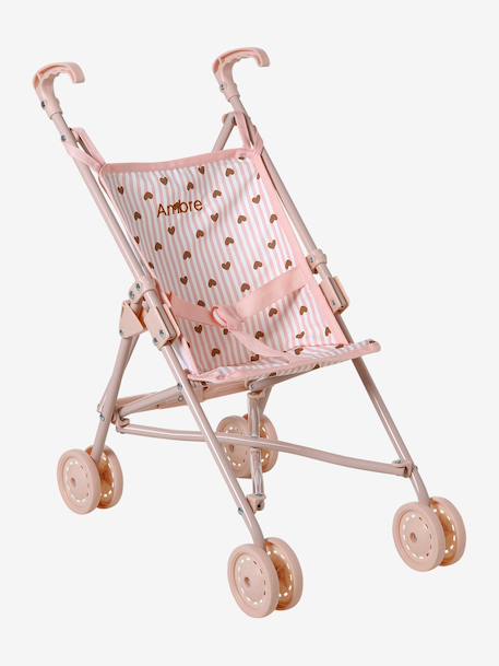 Buggy voor pop geel+groen+rozen - vertbaudet enfant 