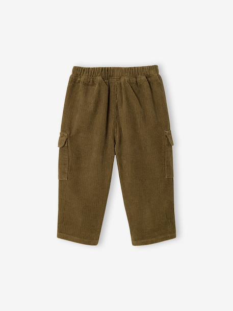 Pantalon bébé garçon velours kaki - vertbaudet enfant 