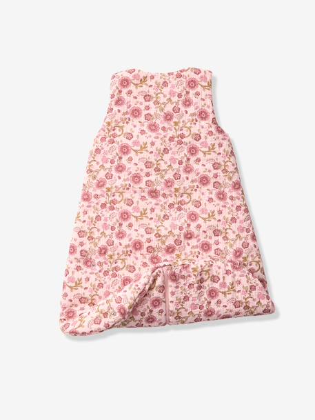 Gigoteuse sans manches en gaze de coton rose imprimé - vertbaudet enfant 