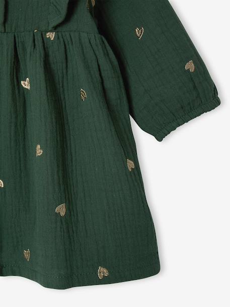 Robe bébé fille gaze vert - vertbaudet enfant 