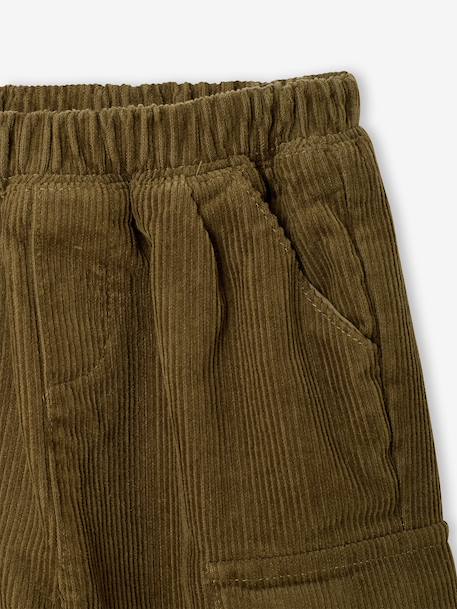 Pantalon bébé garçon velours kaki - vertbaudet enfant 