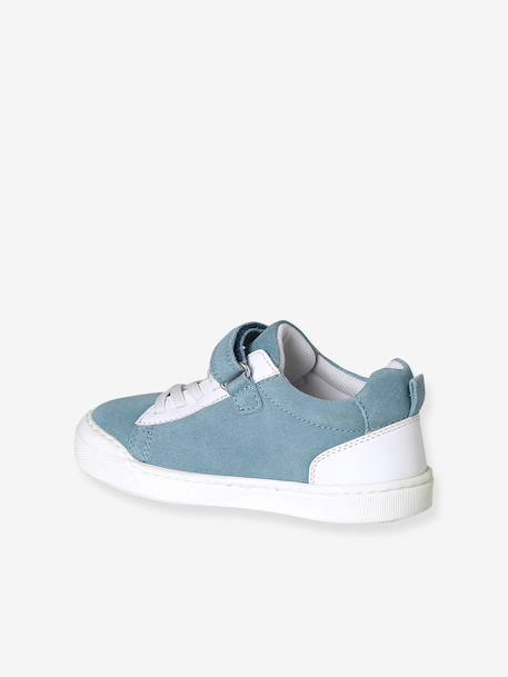 Leren kindersneakers met klittenband veel blauw - vertbaudet enfant 