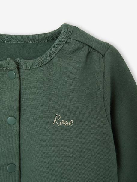 3-delig set jurk +vestje + haarband grijsblauw+groen+oudroze - vertbaudet enfant 