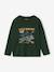 T-shirt manches longues garçon marine+vert - vertbaudet enfant 