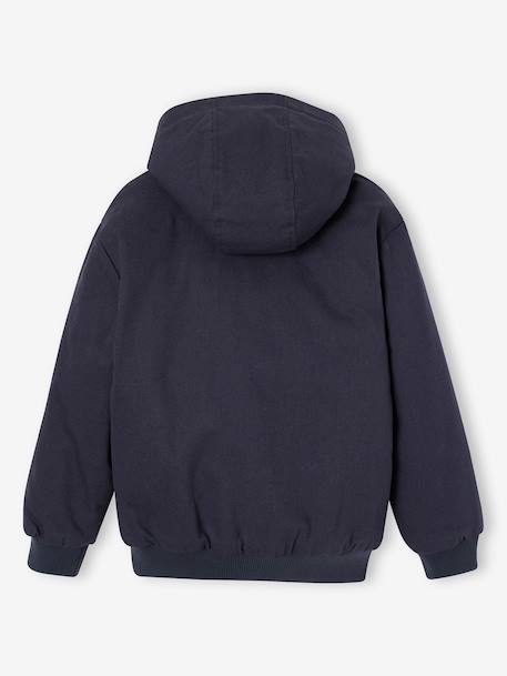 Jas van canvas JONEN karamel+leigrijs - vertbaudet enfant 