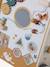 Loopwagen met houten remmen hout+karamel+rozen+wit - vertbaudet enfant 