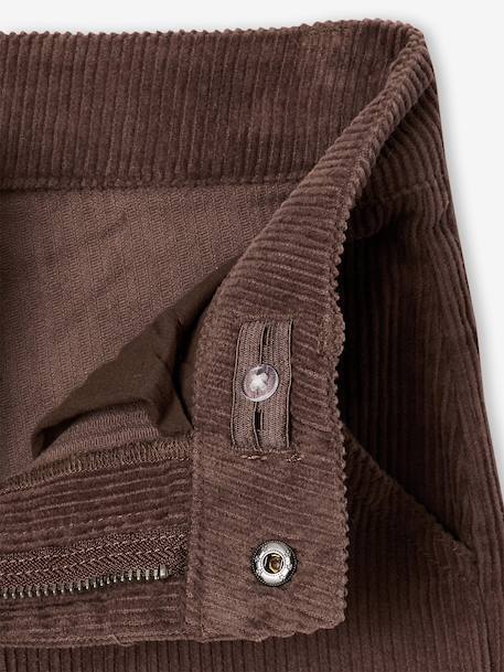 Pantalon battle garçon en velours anthracite+noisette - vertbaudet enfant 