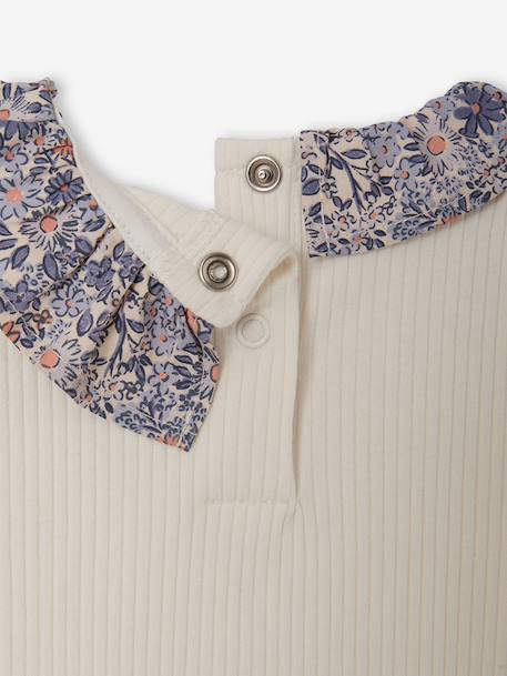 Babyshirt met lange mouwen en kraag ecru - vertbaudet enfant 