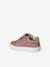 Baskets met klittenband van leer baby goud+roze (poederkleur)+wit - vertbaudet enfant 