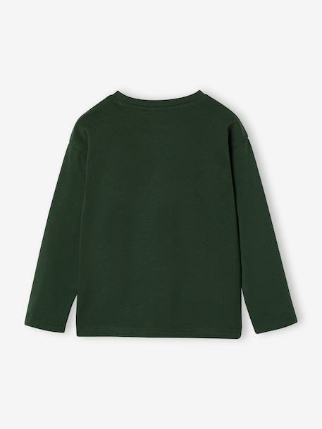 Jongensshirt met lange mouwen groen+marineblauw - vertbaudet enfant 