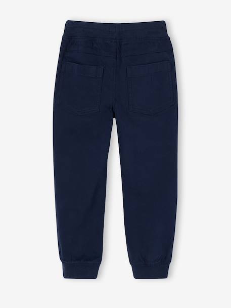 Pantalon garçon jogger facile à enfiler bleu grisé+caramel+kaki+marine - vertbaudet enfant 
