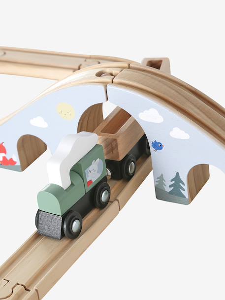 Circuit de train 55 pièces en bois FSC® bois - vertbaudet enfant 