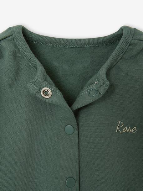 3-delig set jurk +vestje + haarband grijsblauw+groen+oudroze - vertbaudet enfant 