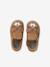 Chaussons bébé cuir souple zip marron+vert sauge - vertbaudet enfant 