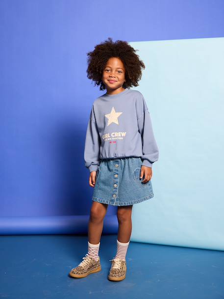 Fille-Jupe-Jupe en jean fille poches coeur 