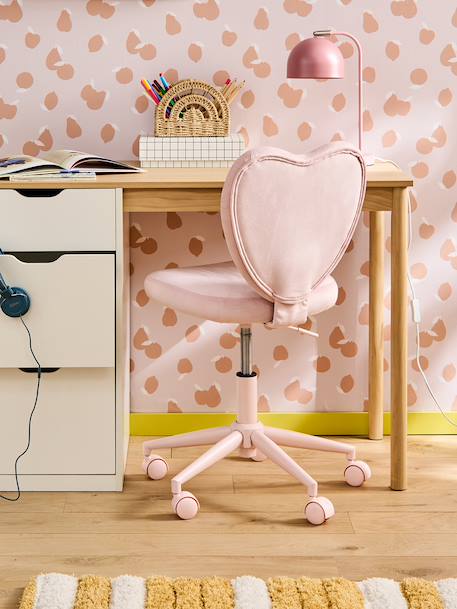 Chaise à roulette enfant cœur rose - vertbaudet enfant 