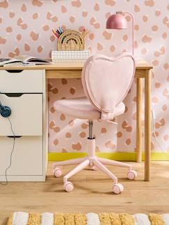 Slaapkamer en Opbergoplossingen-Kinderstoel met wieltjes en hart