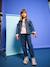 Veste denim fille col velours bleu moyen - vertbaudet enfant 