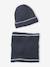 Set jongen muts en colsjaal marineblauw - vertbaudet enfant 