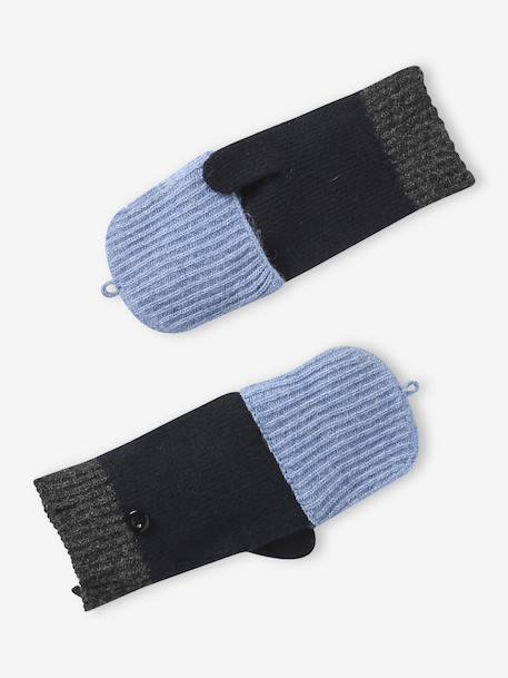 Ensemble bonnet, snood et mitaines marine - vertbaudet enfant 