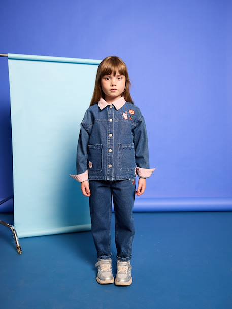 Jean ballon fille bleu moyen - vertbaudet enfant 