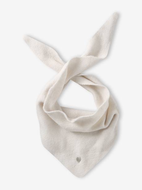 Echarpe triangle en tricot fille écru - vertbaudet enfant 