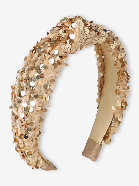 Meisjeshaarband met pailletten goud - vertbaudet enfant 