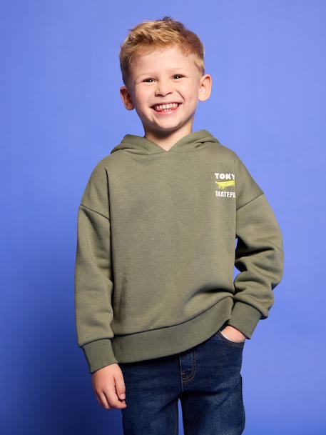 Garçon-Sweat garçon à capuche motif poitrine 