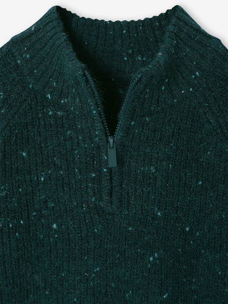 Pull col montant garçon bleu chiné - vertbaudet enfant 