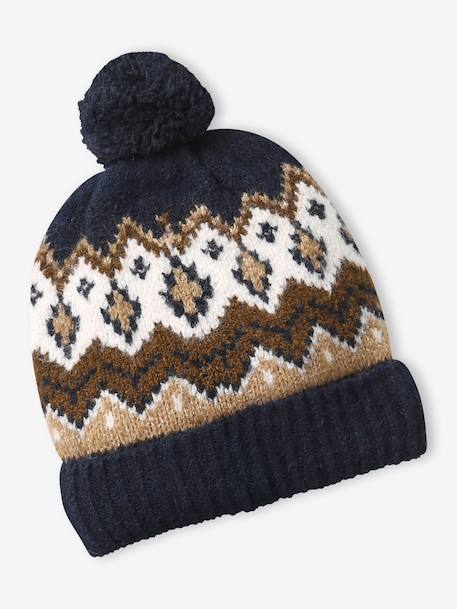 Ensemble garçon bonnet, snood et gants moka - vertbaudet enfant 