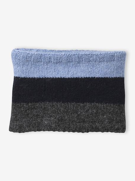 Ensemble bonnet, snood et mitaines marine - vertbaudet enfant 