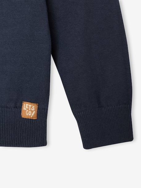 Pull col rond garçon marine - vertbaudet enfant 