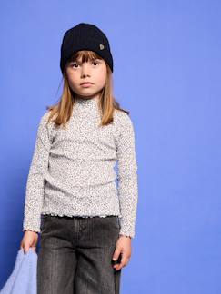 -Meisjesshirt met opstaande kraag