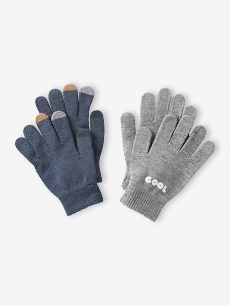 Lot de 2 paires de gants magiques marine - vertbaudet enfant 
