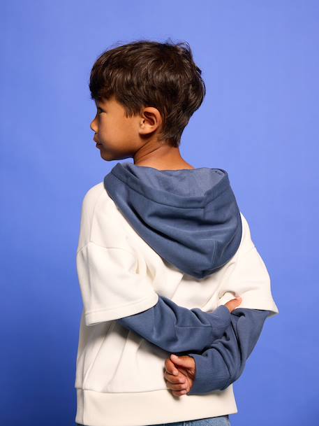 Jongenshoodie GA ecru - vertbaudet enfant 
