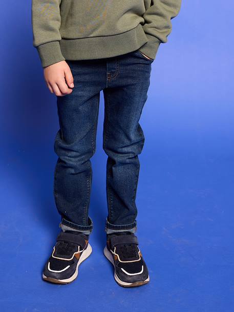 Lot 2 jeans garçon slim denim gris+double stone+stone - vertbaudet enfant 