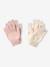Lot 2 paires de gants magiques fille beige chiné+marine - vertbaudet enfant 